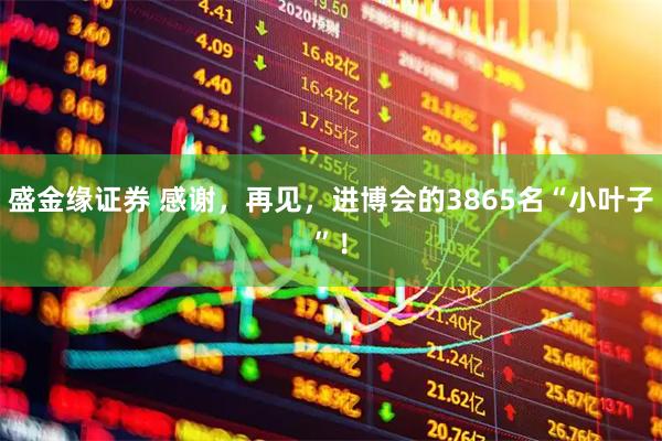 盛金缘证券 感谢，再见，进博会的3865名“小叶子”！